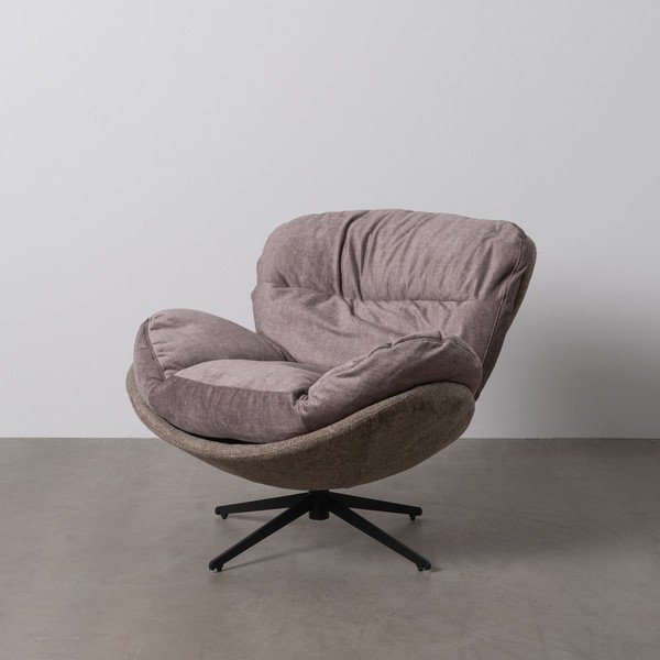 Bēšs samta atpūtas krēsls Comfo – Ixia-image-1