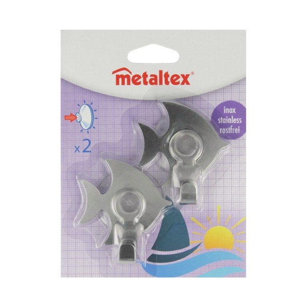 2 āķu komplekts ar piesūcekni Metaltex Pesce-image-2