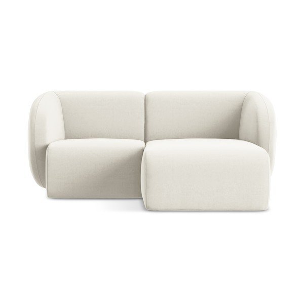 Bēšs samta stūra dīvāns (ar labo stūri/ar zvilni) Lani – Makamii