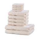 8+2 gaišu krēmkrāsas dvieļu komplekts DecoKing Marina Ecru