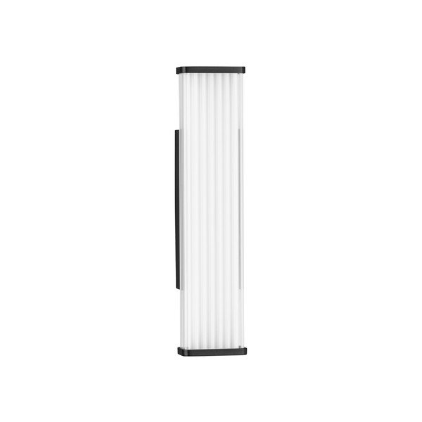 Matēti melna metāla LED sienas lampa Misty – Nova Luce