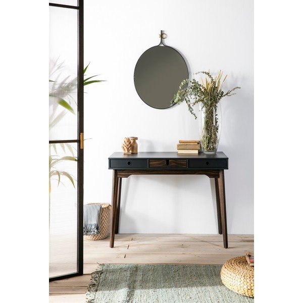 Pelēks konsoles galds ar priedes koka kājām Marckeric Kiara-image-1