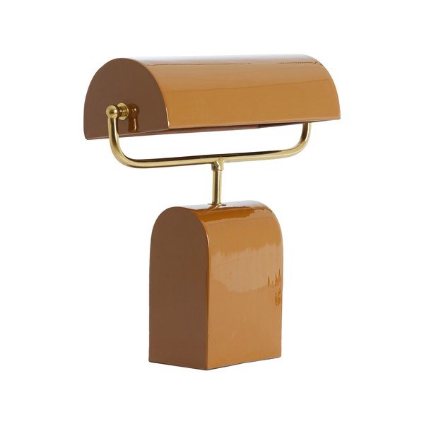 Oranža metāla galda lampa (augstums 38 cm) Cardona – Light & Living
