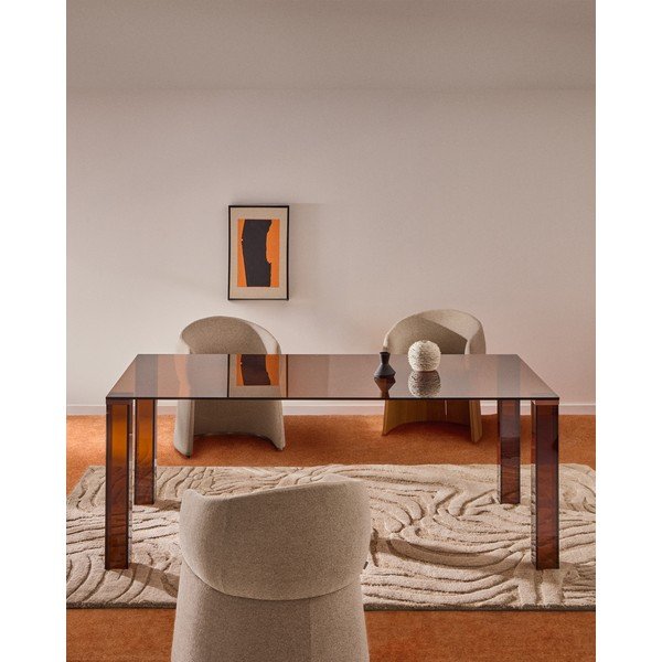 Stikla ēdamgalds 100x200 cm Adularia – Kave Home-image-1