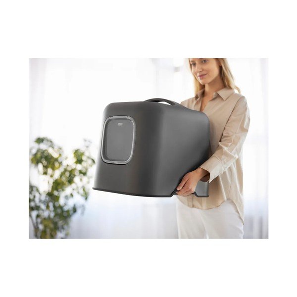 Antracīta pelēks kaķu tualetes un lāpstiņas komplekts Biala – Rotho-image-4