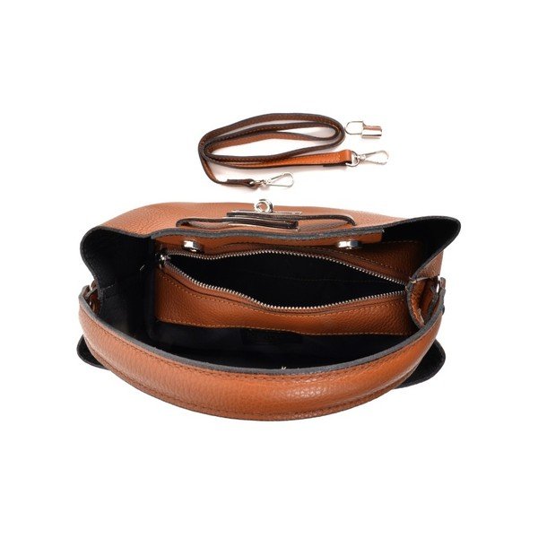 Konjaka Brown Leather Isabella Rhea Lock Cognac rokassoma-image-3
