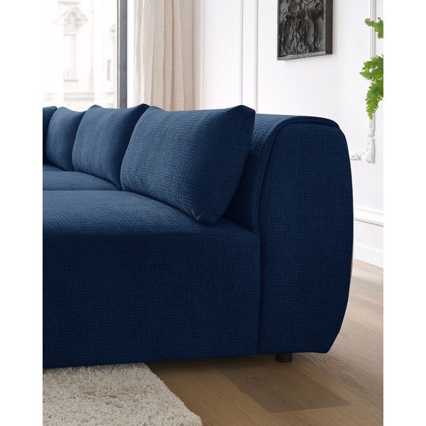 Tumši zils stūra dīvāns (maināms stūris) Jeanne – Bobochic Paris-image-1