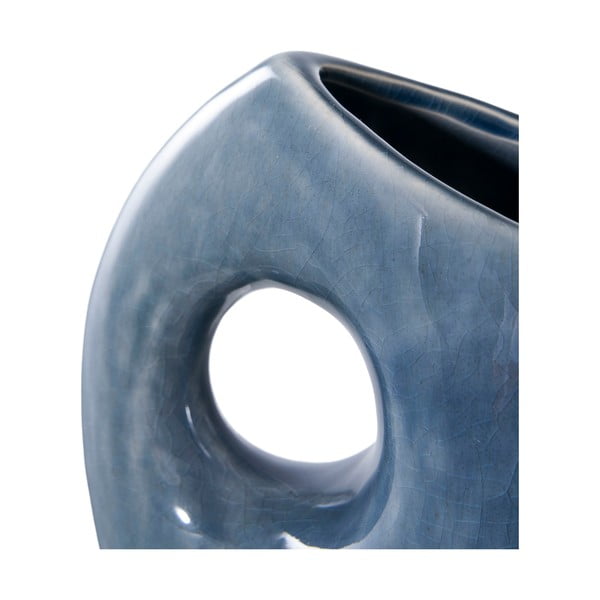 Tumši zila keramikas vāze (augstums 18 cm) – House Nordic-image-3