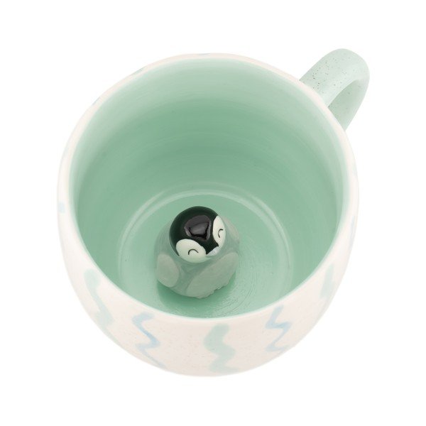 Piparmētru zaļa krūze Surprise Penguin – Sass & Belle