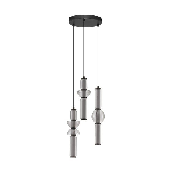 Pelēka stikla LED piekaramā lampa ar regulējamu spilgtumu ø 38 cm Ulon – Nova Luce