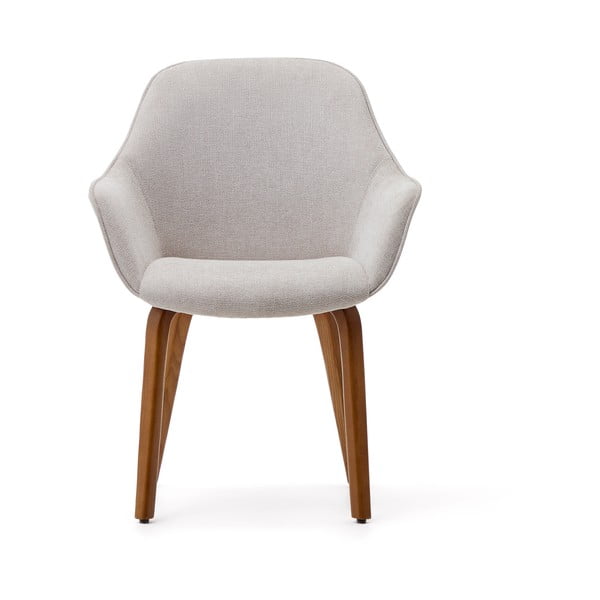 Bēšs polsterēts ēdamistabas krēsls Aleli – Kave Home-image-4