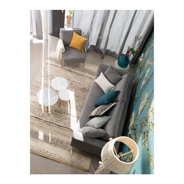 Dzeltens spilvens ar pildījumu Zuiver Monty, 45 x 45 cm-image-4