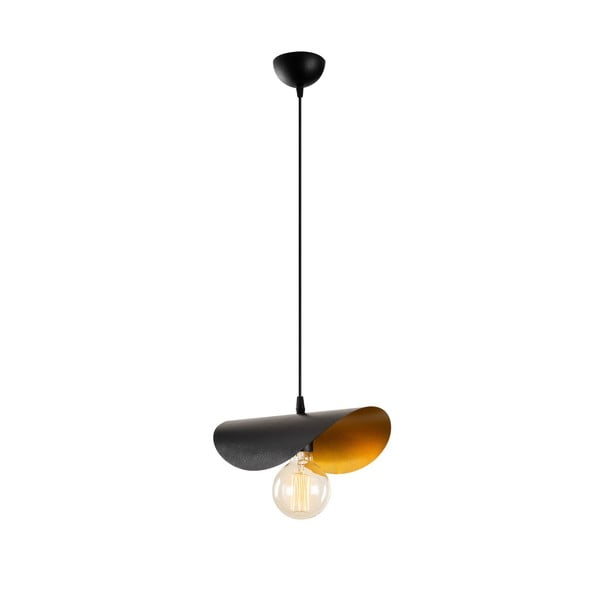 Melna/bronzas krāsas piekaramā lampa ar metāla abažūru Sivani – Opviq lights