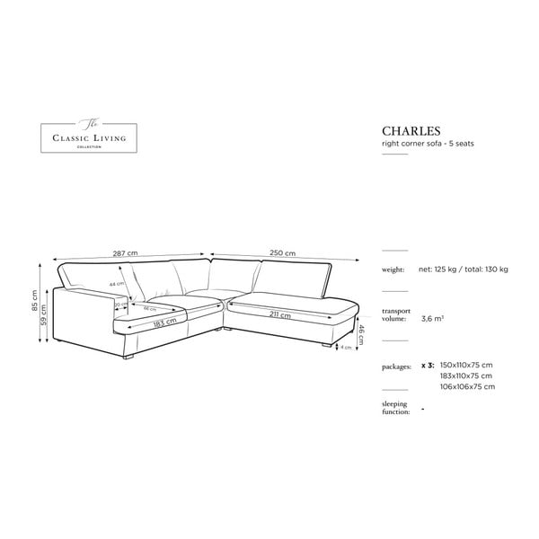 Melns stūra dīvāns Windsor & Co Sofas Daphne, kreisais stūris-image-4