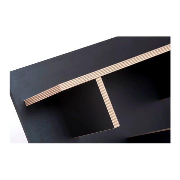 Melna sienas plauktu sistēma TemaHome Bern, 230 x 90 cm-image-2