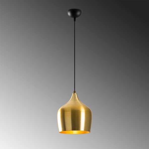 Zelta krāsas piekaramā lampa ar metāla abažūru ø 22 cm Dodo – Opviq lights-image-4