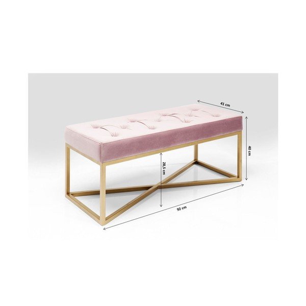 Gaiši rozā samta sols Kare Design Crossover-image-1