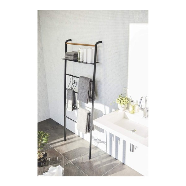 Melnas kāpnes ar plauktu YAMAZAKI Tower Ladder-image-1