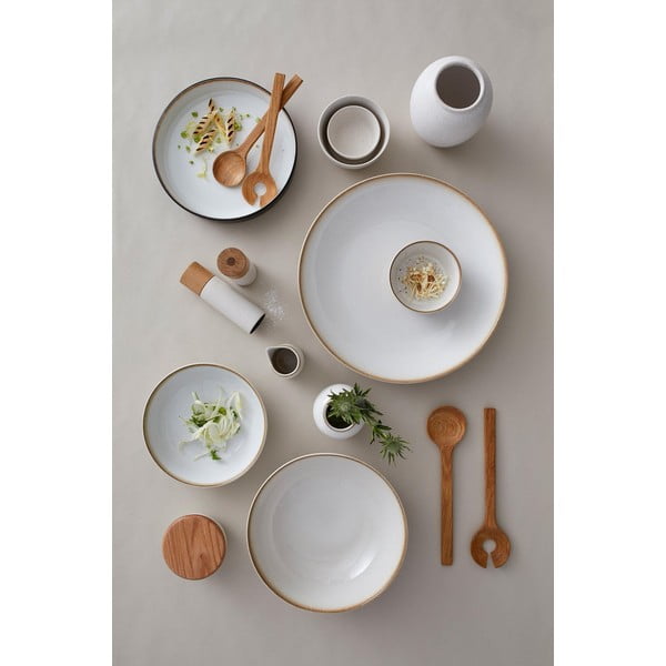 Baltas keramikas piparu un sāls dzirnaviņas (2 gab.) Gastro Cream – Bitz-image-1