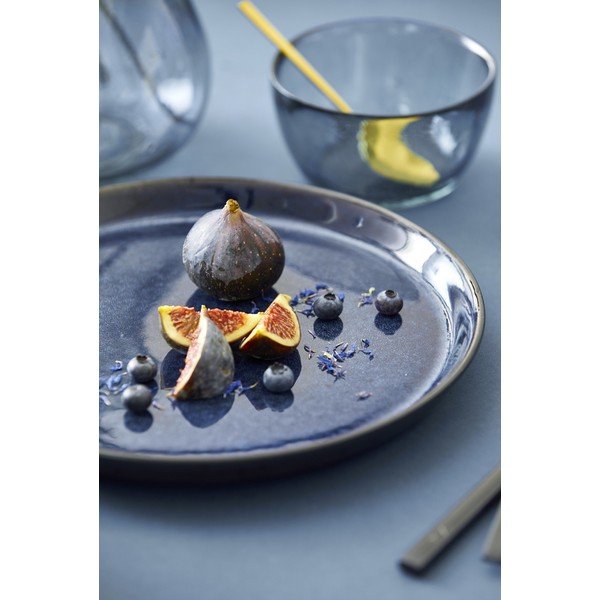 Melns/zils akmensmasas šķīvis ø 27 cm Gastro Dark Blue/Black – Bitz-image-1