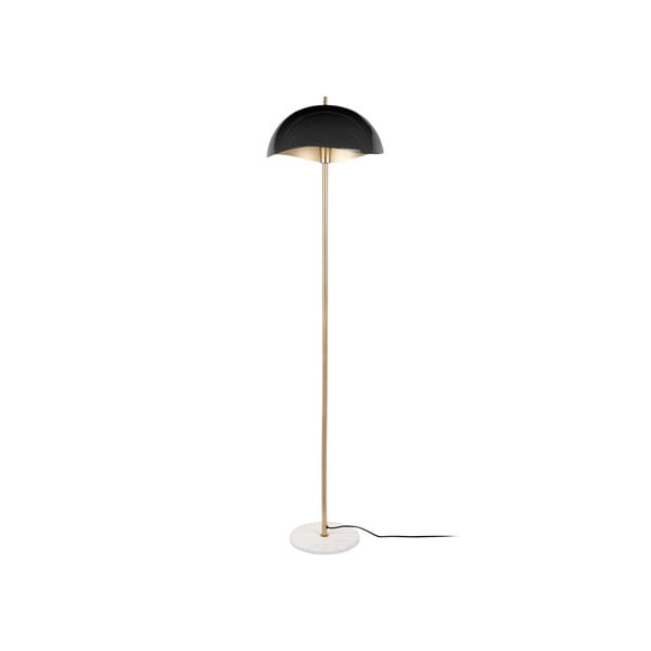 Melna/zelta krāsas stāvlampa ar metāla abažūru (augstums 154 cm) Waved – Leitmotiv