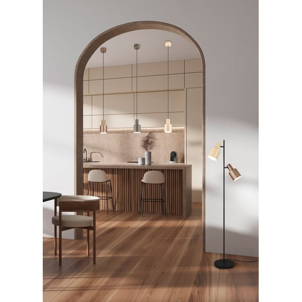 Brūna piekaramā lampa ar metāla abažūru ø 12 cm Agudo – Trio-image-1