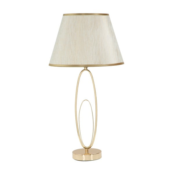 Balta galda lampa ar zeltītu dizainu Mauro Ferretti Glam Flush