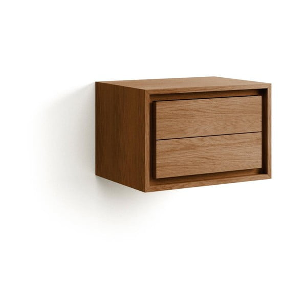 Brūns tīkkoka masīvkoka piekarams skapītis zem izlietnes 60x40 cm Kenta – Kave Home-image-4