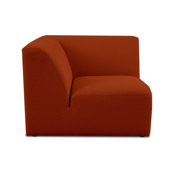 Ķieģeļu sarkans modulārais dīvāns no buklē auduma (ar maināmu stūri) Roxy – Scandic
