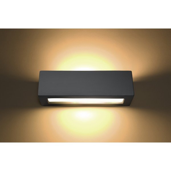 Pelēka keramikas sienas lampa Sollux Vega-image-1