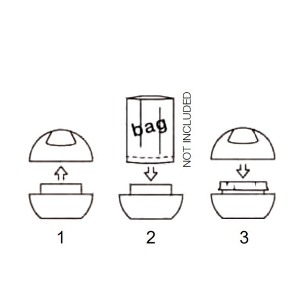 Balta plastmasas atkritumu tvertne 1 l   Bowl – Spirella-image-3