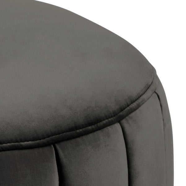 Brūni pelēks samta pufs Actona Doria, ⌀ 60 cm-image-2