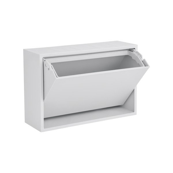 Balta pārstrādātas plastmasas atkritumu tvertne sienas Mini Box – ReCollector