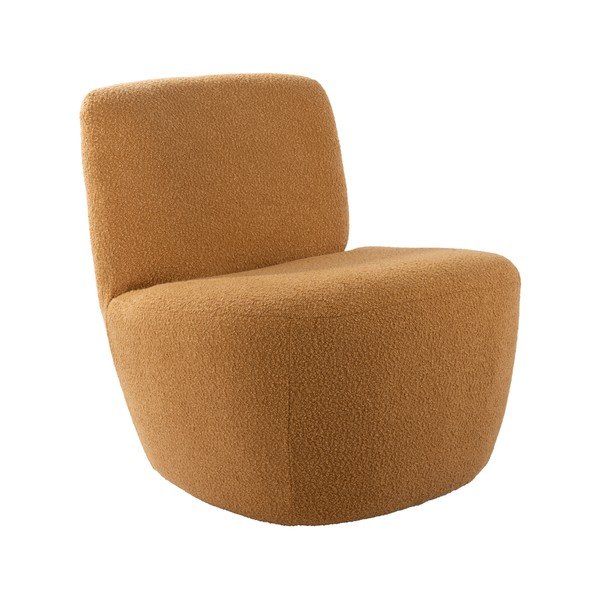 Dzeltens atpūtas krēsls no buklē auduma Ada – Leitmotiv