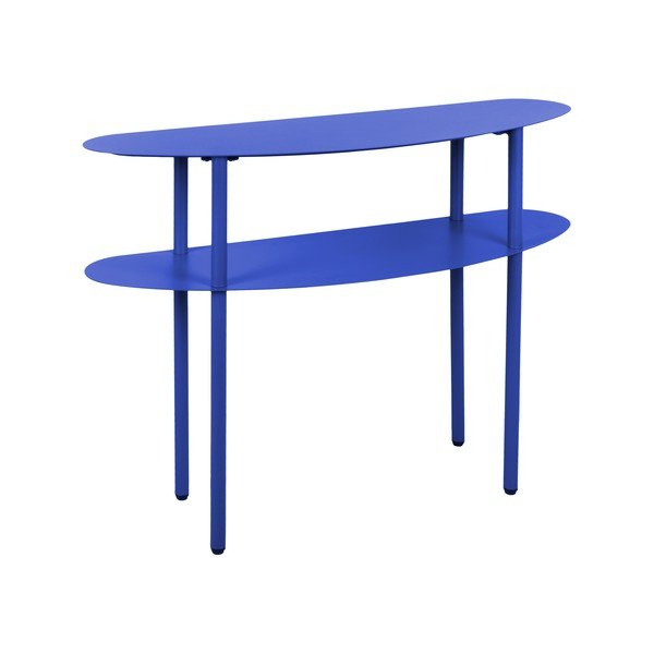 Zils metāla konsoles galds 28x90 cm Cool Retro – Leitmotiv