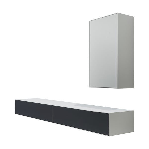 Balts sienas TV galdiņš Edge by Hammel-image-3