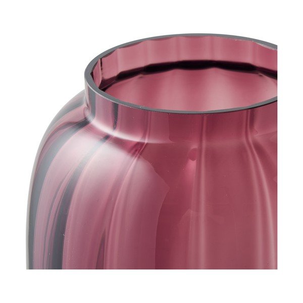 Sarkana stikla rokām darināta vāze (augstums 21 cm) – House Nordic-image-3