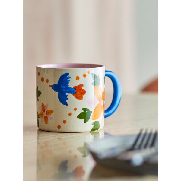 Melnas/bēšas keramikas krūzes (2 gab.) 300 ml Maricala – Bloomingville-image-3