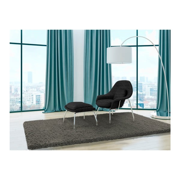 Tumši pelēks paklājs Universal Floki Liso, 200 x 290 cm-image-1