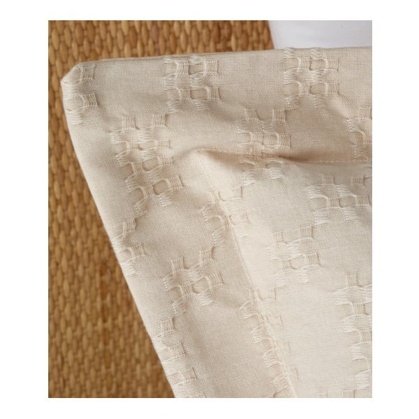 Bēša vienguļamā kokvilnas gultas veļa 135x200 cm Waffle Circle – Bianca-image-4