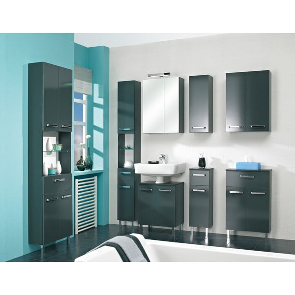 Tumši pelēks skapītis zem izlietnes 50x62 cm Set 311 - Pelipal-image-1