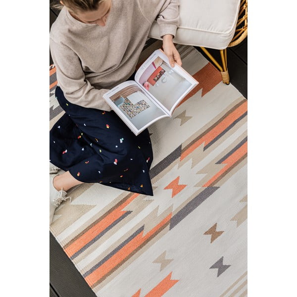 Divpusējs āra paklājs no pārstrādātas plastmasas Green Decore Aztec, 90 x 150 cm-image-2