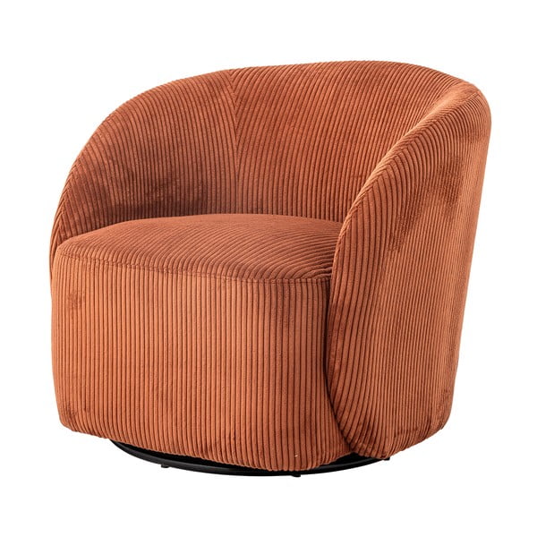 Oranžs velveta atpūtas krēsls ar atzveltni Pradi – Bloomingville-image-4