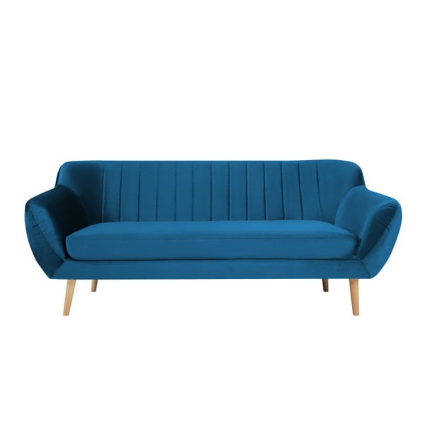 Zils trīsvietīgs dīvāns Mazzini Sofas Benito