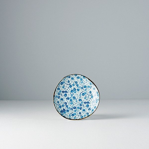 Zili balts keramikas šķīvis MIJ Daisy, ø 12 cm-image-2
