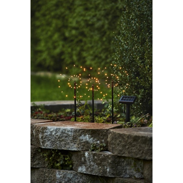 LED zemē spraužami āra gaismekļi ar saules baterijām (3 gab.) (augstums 40 cm) Firework  – Star Trading-image-2