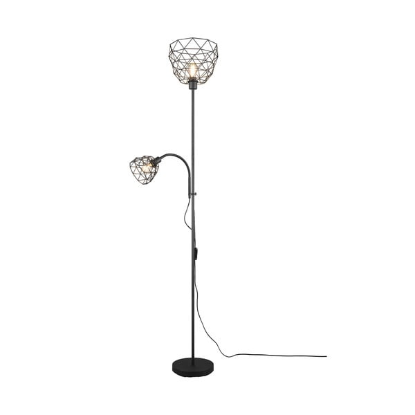 Melna stāvlampa ar metāla abažūru (augstums 180 cm) Haval – Trio-image-1