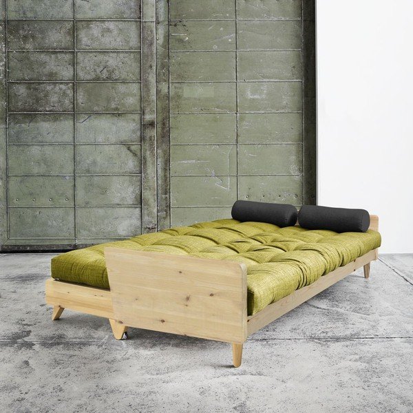 Dīvāns gulta Karup India Natural/Avocado Green/Dark Grey-image-2