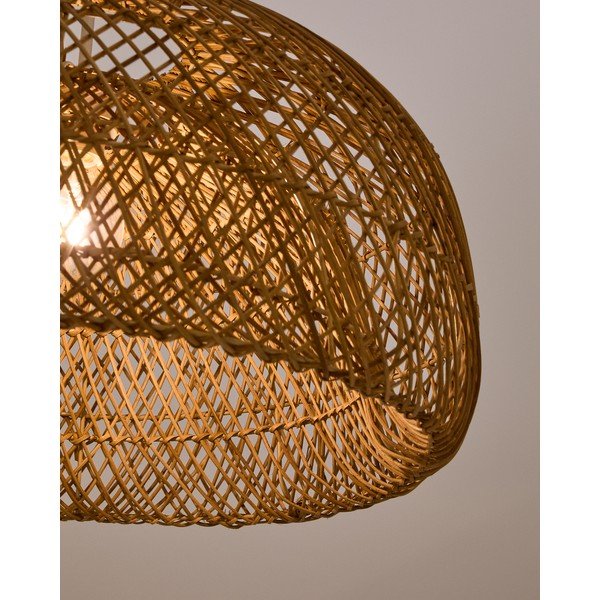 Dabīga toņa rotangpalmas abažūrs ø 60 cm Isora – Kave Home-image-3