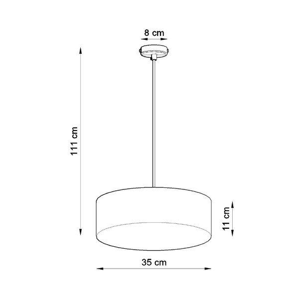 Pelēka piekaramā lampa ø 35 cm Atis – Sollux-image-4